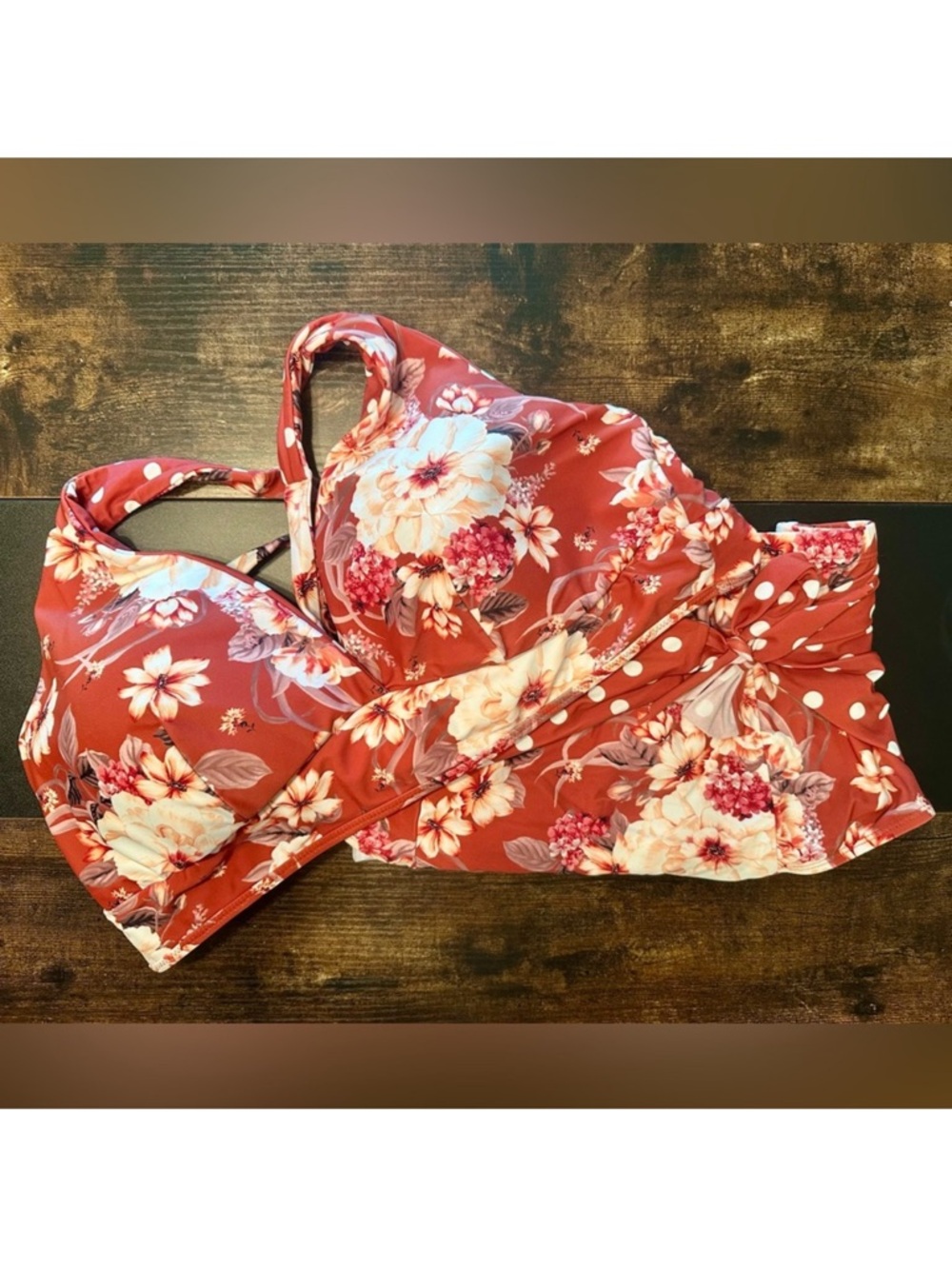 torrid Rust Red Floral One-Piece Swimsuit